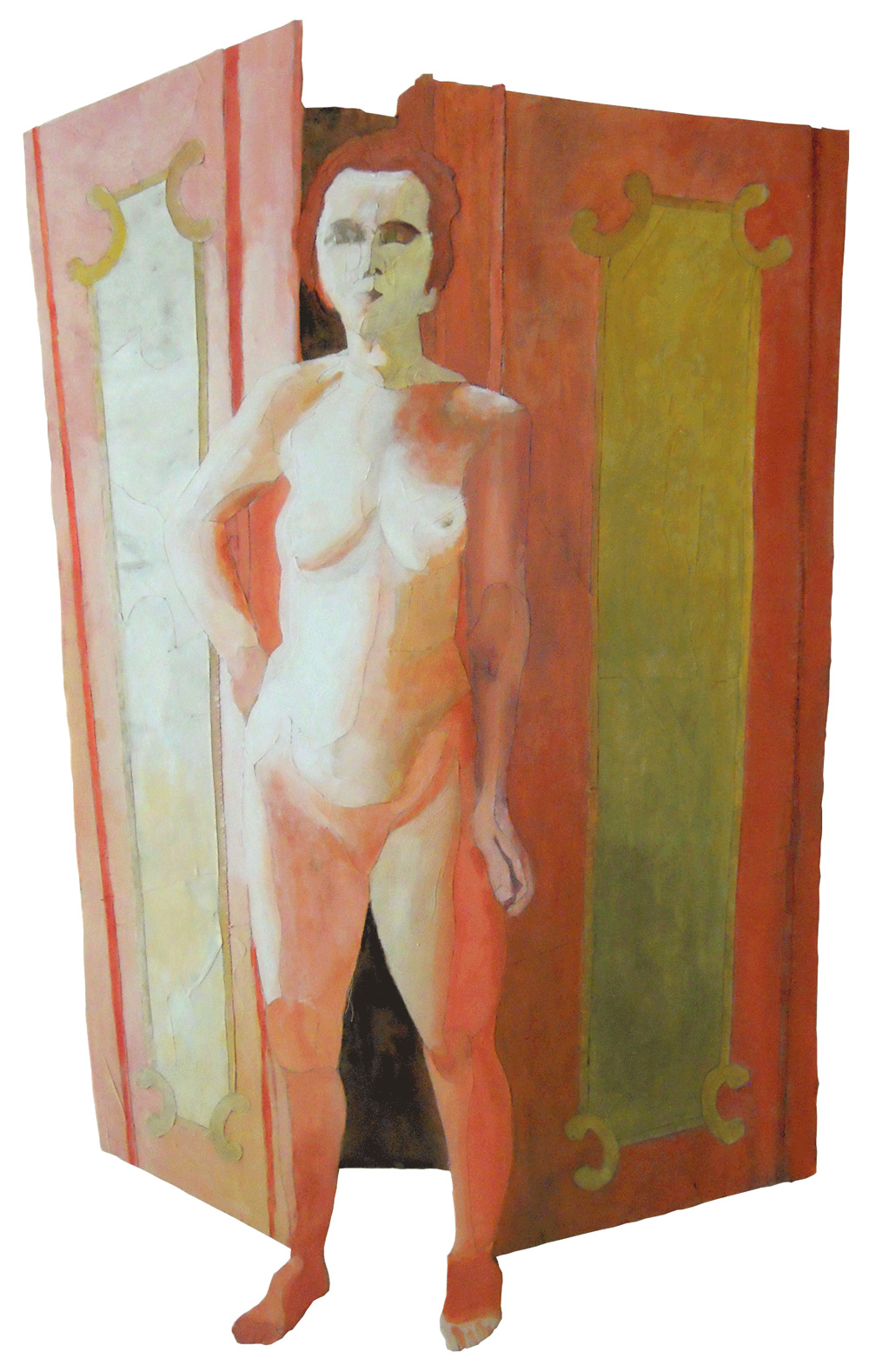 Frau im roten Schrank, 2014